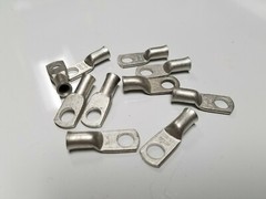 10 TIN PLATED Copper Ring Lug Terminal # 8 Wire Gauge 1/4″ Stud MOLEX PRD