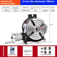HV5 diameter 125mm vertical and horizontal milling machine Rotary table divider