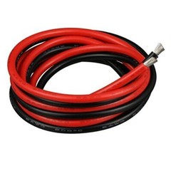 4 AWG Flexible Cable Wire Silicone Insulation Tinned Copper 200 deg C Red Black