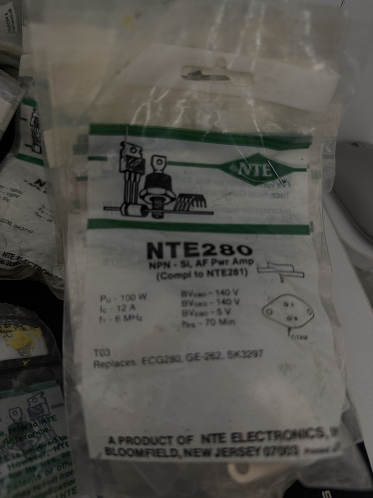 NTE280 NPN-SI,AF PWR AMP (COMPL TO NTE281)
