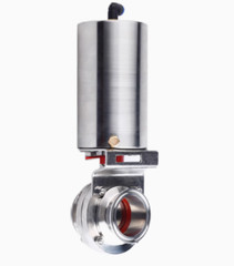 4″Φ102 Pneumatic Actuator Sanitary Butterfly Valve316L OD119Clamp Single Acting