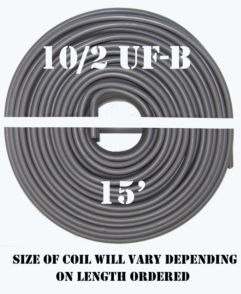 10/2 UF-B x 15′ Southwire Underground Feeder Cable