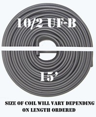 10/2 UF-B x 15′ Southwire Underground Feeder Cable
