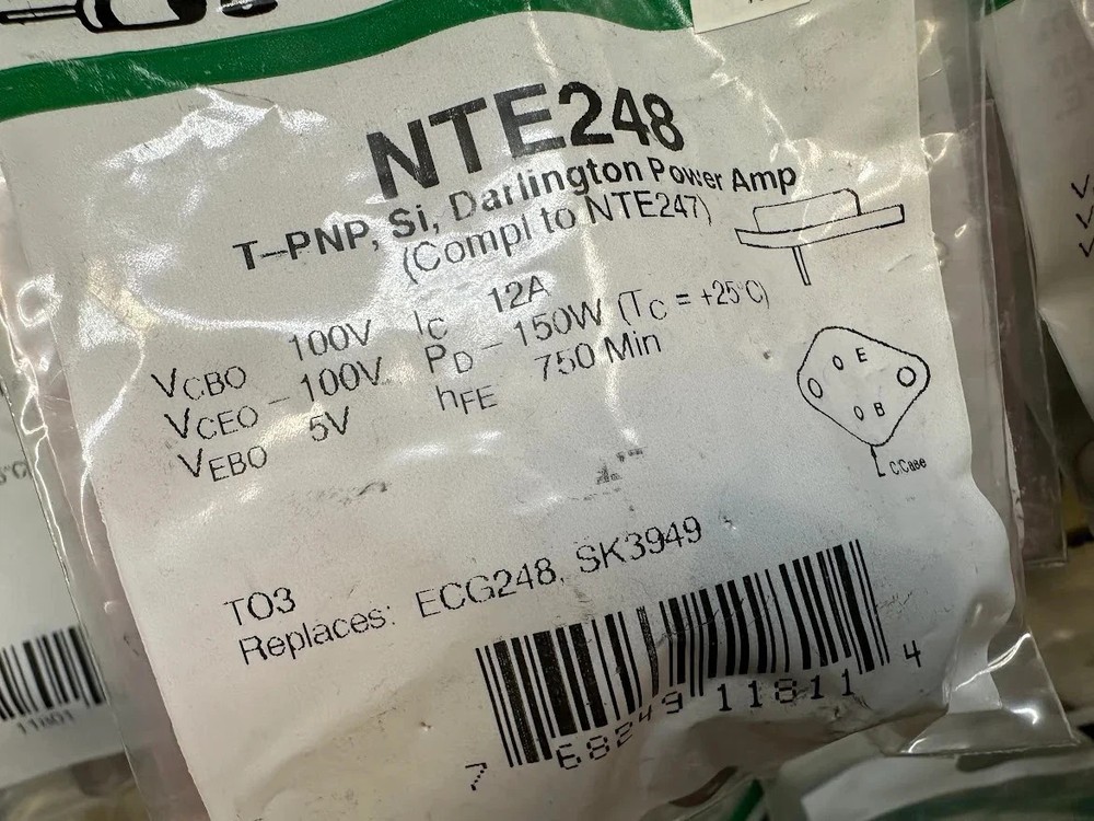 TRANSISTOR NTE248 – NTE – TRANSISTOR PNP SILICON ECG248