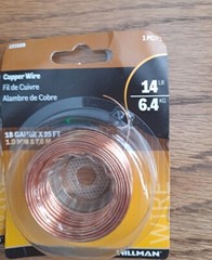 Hillman Copper Wire 18 Gauge X 25 Ft. Roll # 123109 Lot Of 3