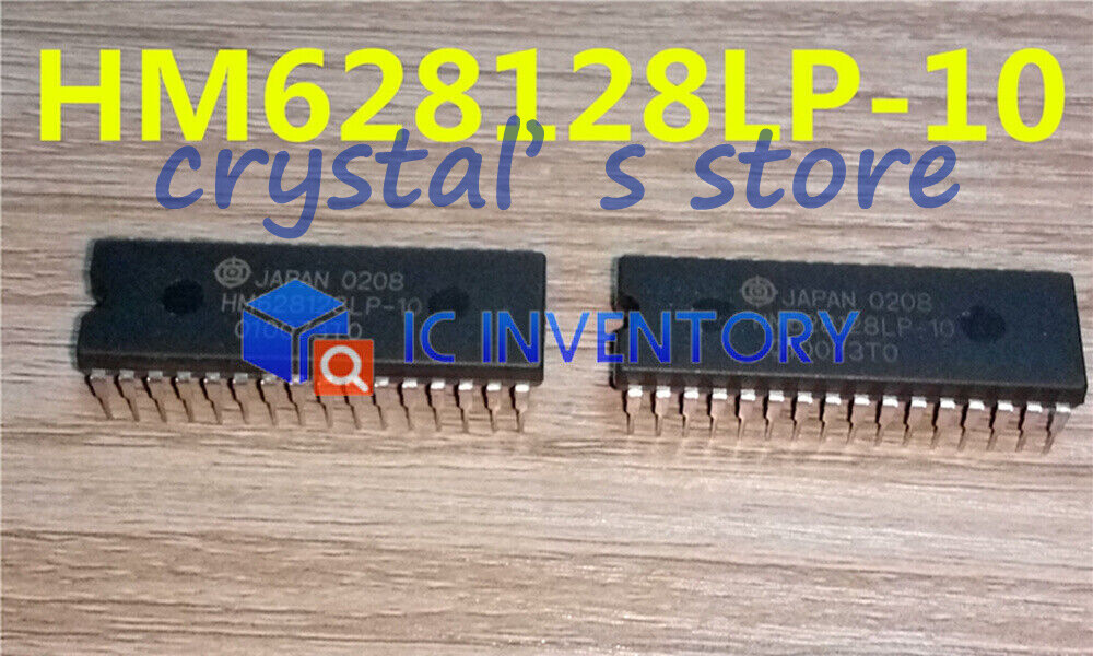 2PCS HM628128LP-10 Encapsulation:DIP28,x8 SRAM