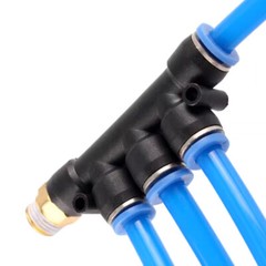 Thread Pneumatic 5 WAY Push In Fitting Connector Air Hose Tube 4mm 6mm 8mm 10mm