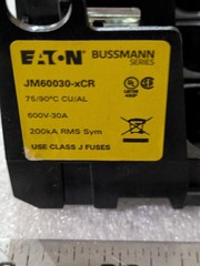 Bussmann JM60030-3CR Modular Fuse Block 3 Pole 30A 600V Class J Industrial OEM
