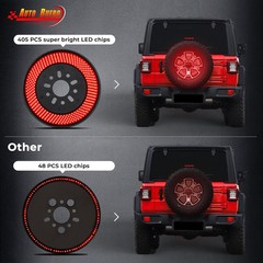 2018-2025 Jeep Wrangler JL JLU Spare Tire Brake Light 405 LEDs Super Bright