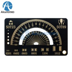 4CM Multifunctional FR4 PCB Ruler Measuring Tool Angle Measure Meter + Keychain