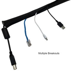 1.25″ Side Entry Cable Wrap Braided Sleeving – 10 Feet – Electriduct
