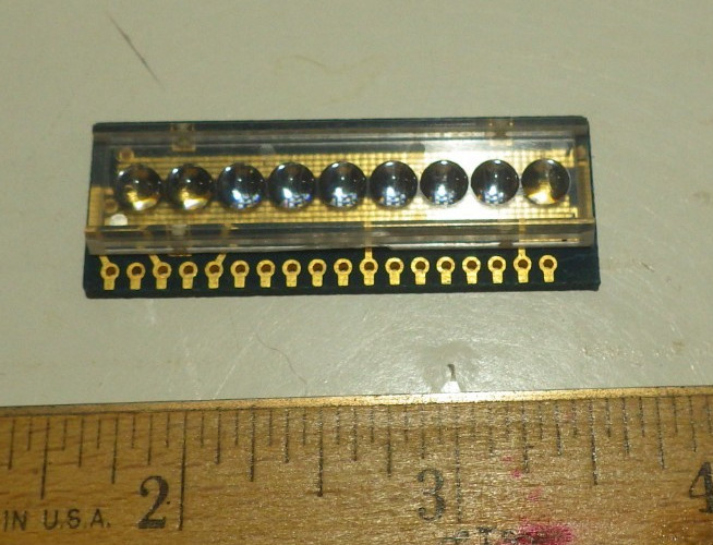 Rare 7 segment 6-Digit LED Bubble Display National Semiconductor NSA 1166 Gold