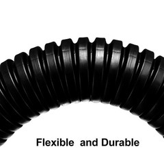 1.6 M 17 x 21.2 mm PP Flexible Corrugated Conduit Tube Black
