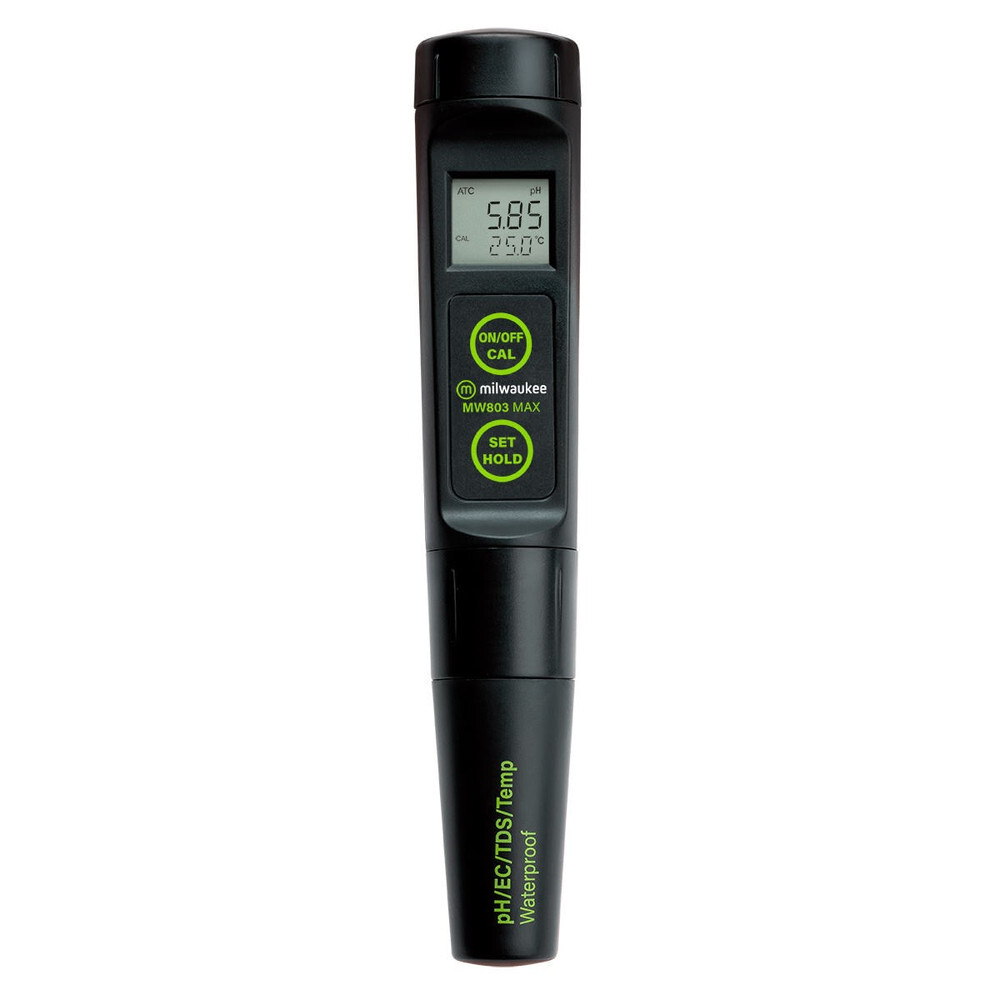 Milwaukee MW803 MAX Waterproof Low Range 4-in-1 pH / EC / TDS/Temp Tester,
