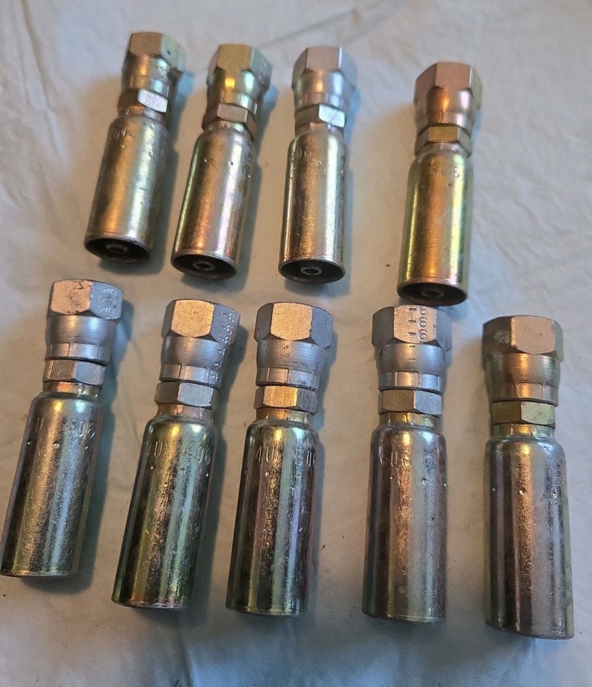 (9) NOS Eaton Weatherhead 1/4” ID x 5/16” Female JIC Hose Crimp Fittings 04U-605