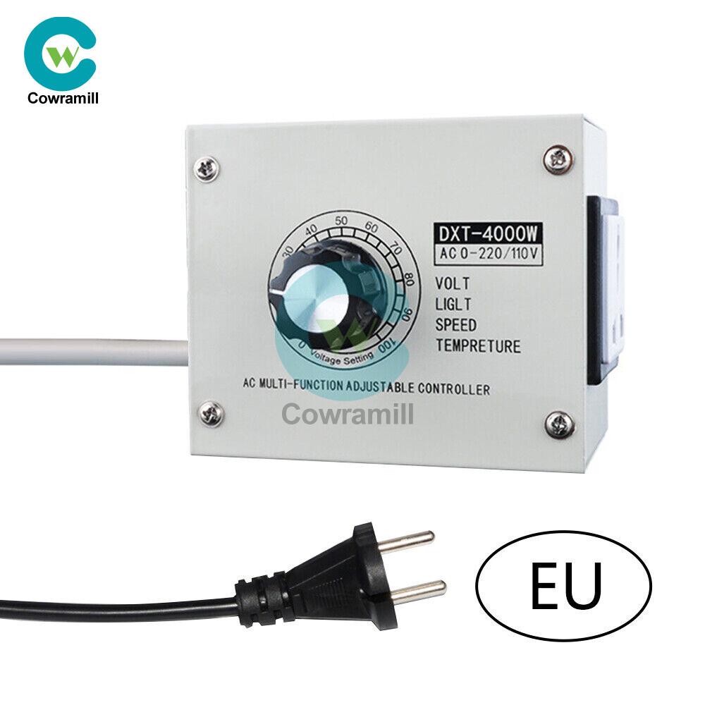 220V 4000W Adjustable Voltage Regulator Dimming SCR Temperature Speed Controller