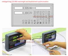 2 Axis Digital Readout DRO Display w/ 250&1000mm 5µm Linear Scale Mill Lathe US