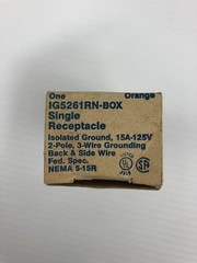 Super Spec IG5261RN-BOX Orange Single Receptacle 125V 15A 2P – Lot of 2
