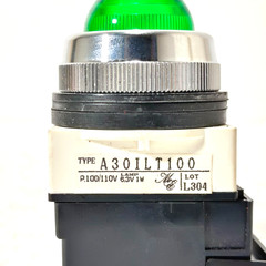 MARUYASU DENGYO GREEN PILOT LAMP A30ILT100 P.100-110V.
