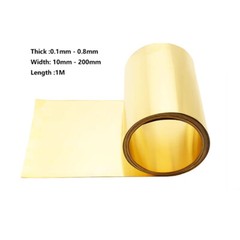 Thick 0.1-0.8mm，Width 10-200mm, Brass Metal Sheet Strip Yellow Copper Foil Plate
