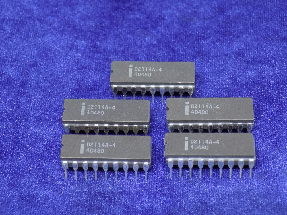 LOT OF 5 NEW OLD STOCK INTEL D2114A-4 18-PIN CERDIP IC CHIP COLLECTIBLE