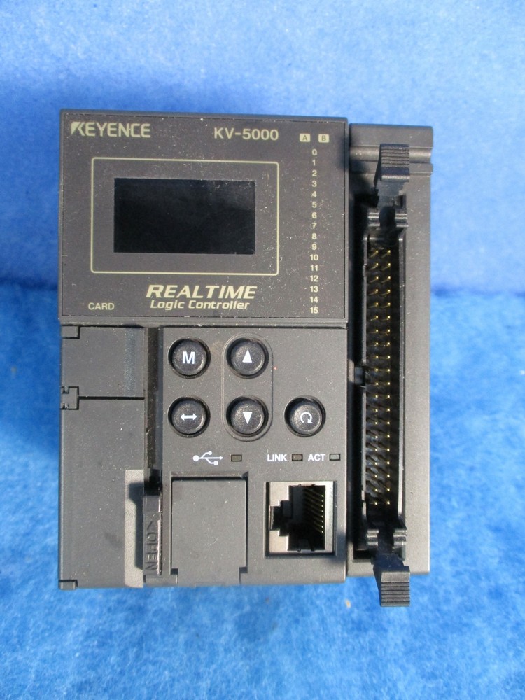 Keyence KV-5000 CPU Module CONTROLLER PROGRAMMABLE HMI 24VDC 1-YEAR WARRANTY