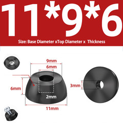 Eco-Friendly Rubber Black Round Cabinet Instrument Case Feet Foot Non-Slip