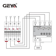 GEYA Three Phase Selector Switch Over Current Over&Under voltage Protector 220V