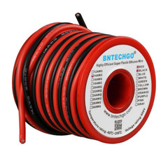 14 Gauge Silicone Wire Spool 20Ft Red and 20Ft Black Flexible 14 AWG Stranded Ti