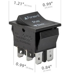2 Pcs Universal Forward Reverse Switch for 6V 12V 24V Power Wheels, Forward Stop