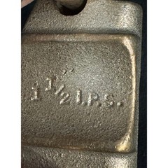 Qty 1 – NOS GPL-27 / 1-1/2″ IPS, 2/0 Bronze Copper U-Bolt Ground Clamp