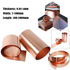 Copper Strip Plates 99.9% Copper Sheet Thickness 0.01mm-1mm Copper Foil Flat Tape