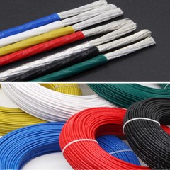 7/9/11~30AWG PTFE Silver-Plated Copper Stranded Electrical Wire Cable Audio Wire