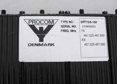 PROCOM DENMARK TYPE DPF70/6-150 RADIO COMM. SYSTEM 6-CAVITY DUPLEX FILTER