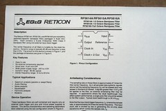 Qty 4: RETICON RF5614A Switched Capacitor Bandpass Filter 6-Pole Tunable Audio