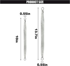 Universal Heavy Duty Flat Braided Tinned Copper Ground Strap Kit, 3PCS 10″x1/2″
