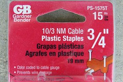Gardner Bender PS-1575T, 10/3 NM Cable Plastic Staples 3/4″