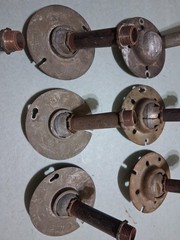 4″ Electrical Box Hanging 1/2″ Pipe Thread Swivel 15 Aligner Vintage SPERO