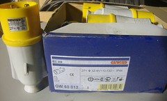 NEW Gewiss GW60012 GW-60-012 Protected Inlet Plug 32 amp 2P+E 110v IP44