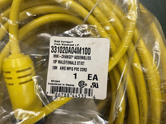 BRAD HARRISON/WOODHEAD 331020A04M100 MINI-CHANGE 10P M/F 10M AWG MPIS PVC CORD