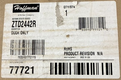 NEW- HOFFMAN ZTD2442R- DOOR for CTD, Right, Fits 24 x 42, STEEL/GRAY.