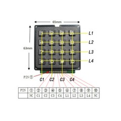 10pcs 16 Key 4×4 Keypad Module Matrix Membrane Array Switch Keyboard for Arduino