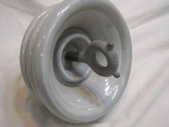 Chance High Voltage Cap & Pin Electrical Insulator 7500 Test Porcelain & Galvani
