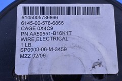 Allied Wire 16 Awg Stranded Mil-Spec Copper Wire Part # QQW343B16K1T