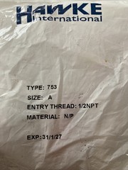 10 Pack – Hawke 753-OS_1/2, 1/2″ NPT, 0.22 to 0.47″ OD Jacket, Brass Cable Gland