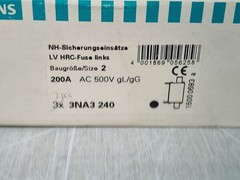 LOT 2PCS SIEMENS 3NA3240 LV-HRC-FUSE LINKS 200A