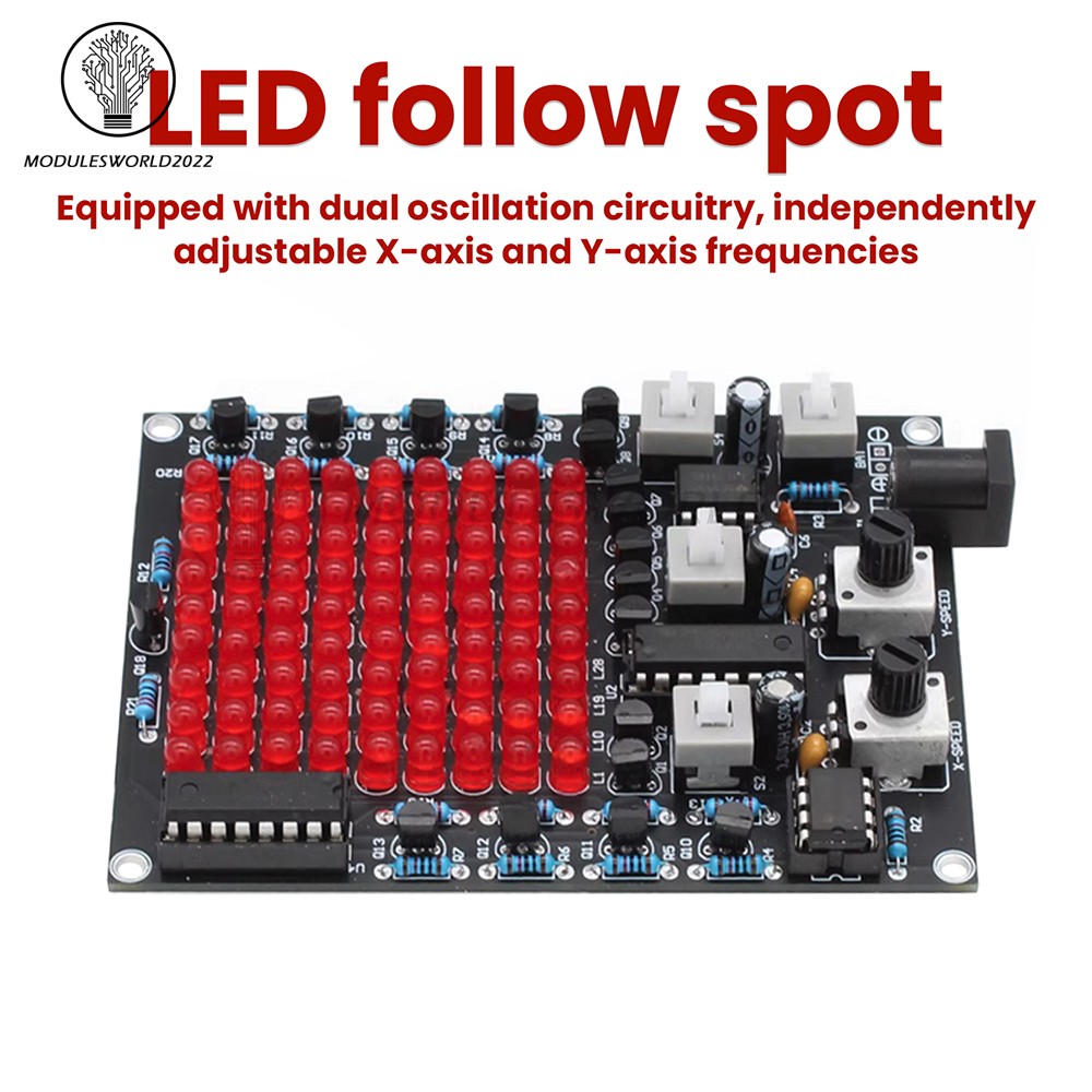 DC4.5-9V 81 LED Follow Spotlight Adjustable LED Game DIY Welding Electronic Kit