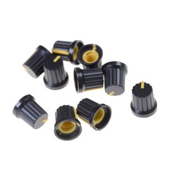 10x Potentiometer Switch Knob Cap Hole Dia 6mm Volume Control Rotary Knob Cap.N8