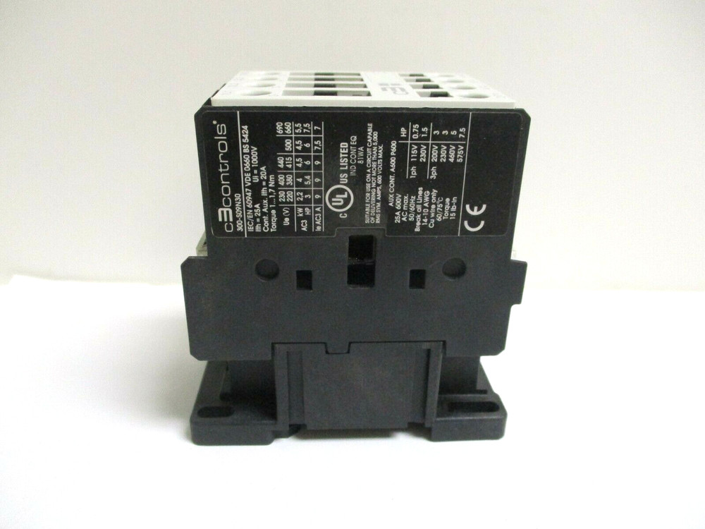 C3 CONTROLS, 300-S09N30D10, CONTACTOR, LOT OF 2
