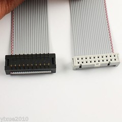 1PCS IDC Male 16 Pin Connector To IDC Female 16Pin Flat Ribbon Cable Length 25CM